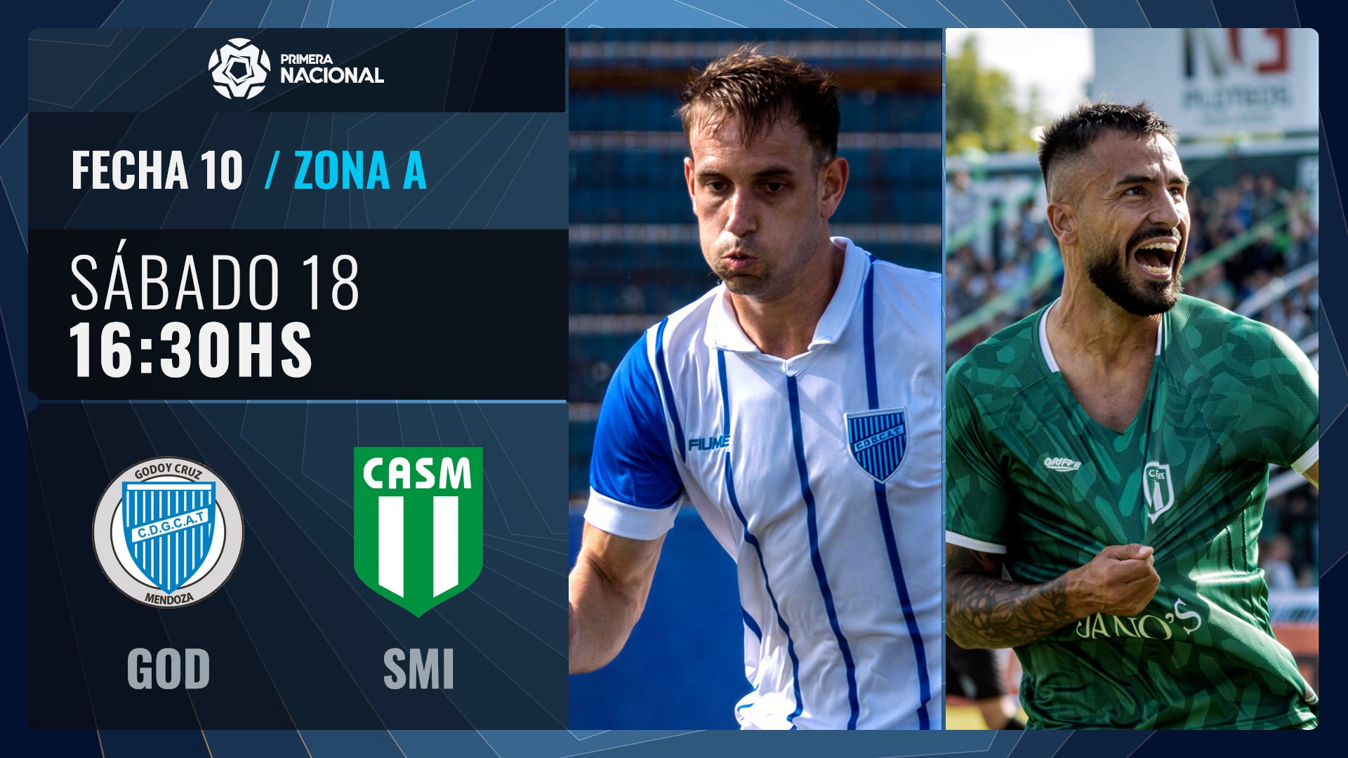 PROXIMAMENTE [16:00]: FECHA 10 - GODOY CRUZ VS SAN MIGUEL