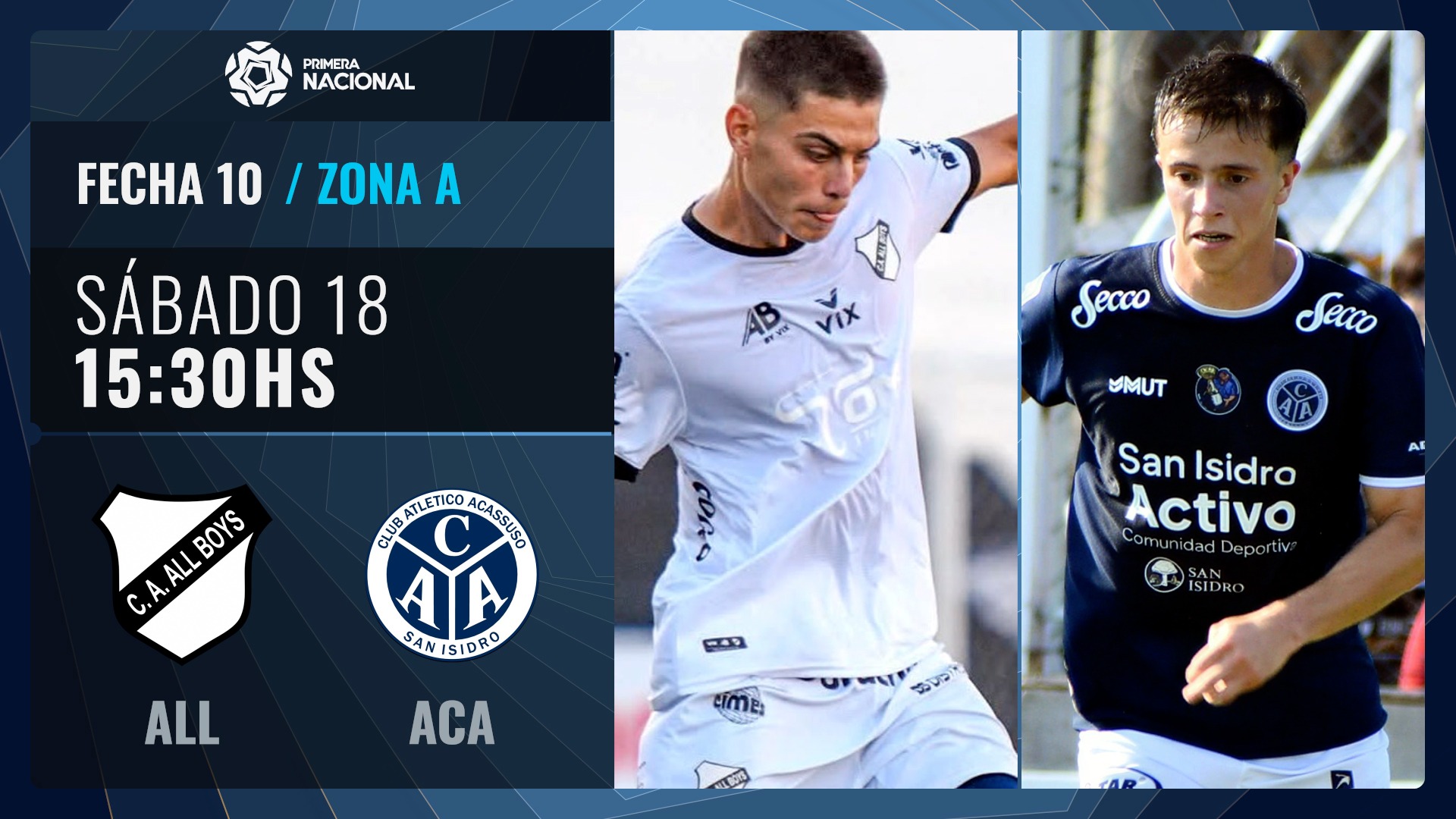 PROXIMAMENTE [15:00]: FECHA 10 - ALL BOYS VS ACASSUSO