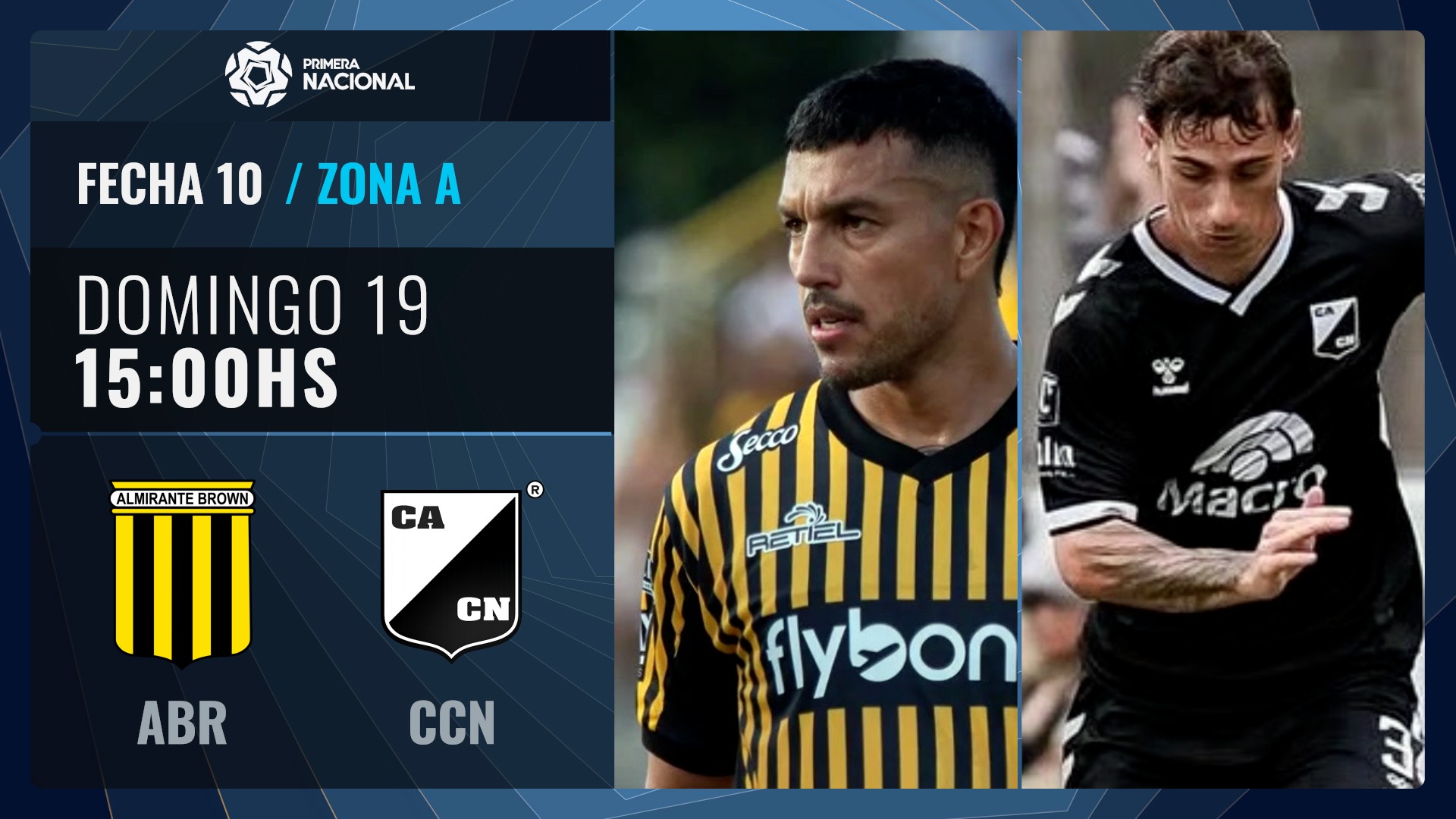 PROXIMAMENTE [14:30]: FECHA 10 - ALTE. BROWN VS CENTRAL NORTE